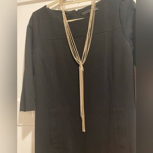 Gold and silver long necklace